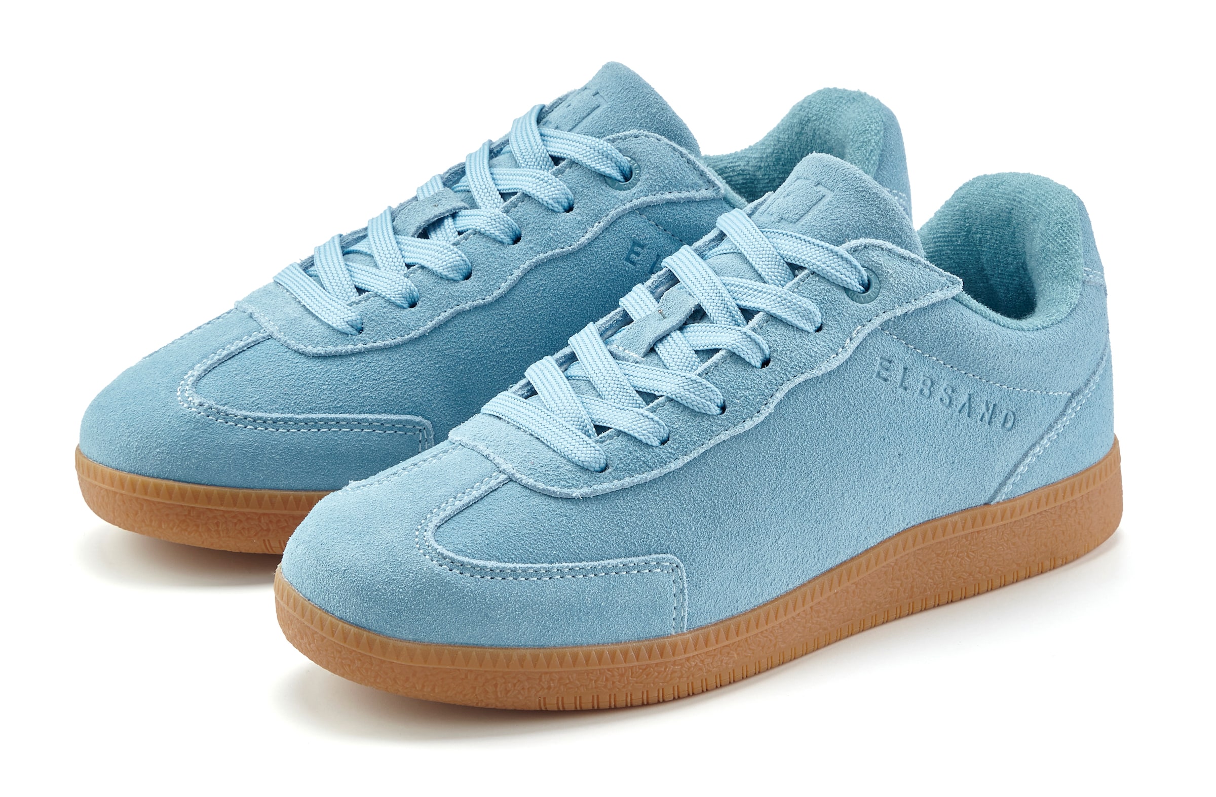 Baskets basses Elbsand en bleu : devant