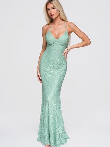 Ombre Abendkleid in Grün: Vorderseite