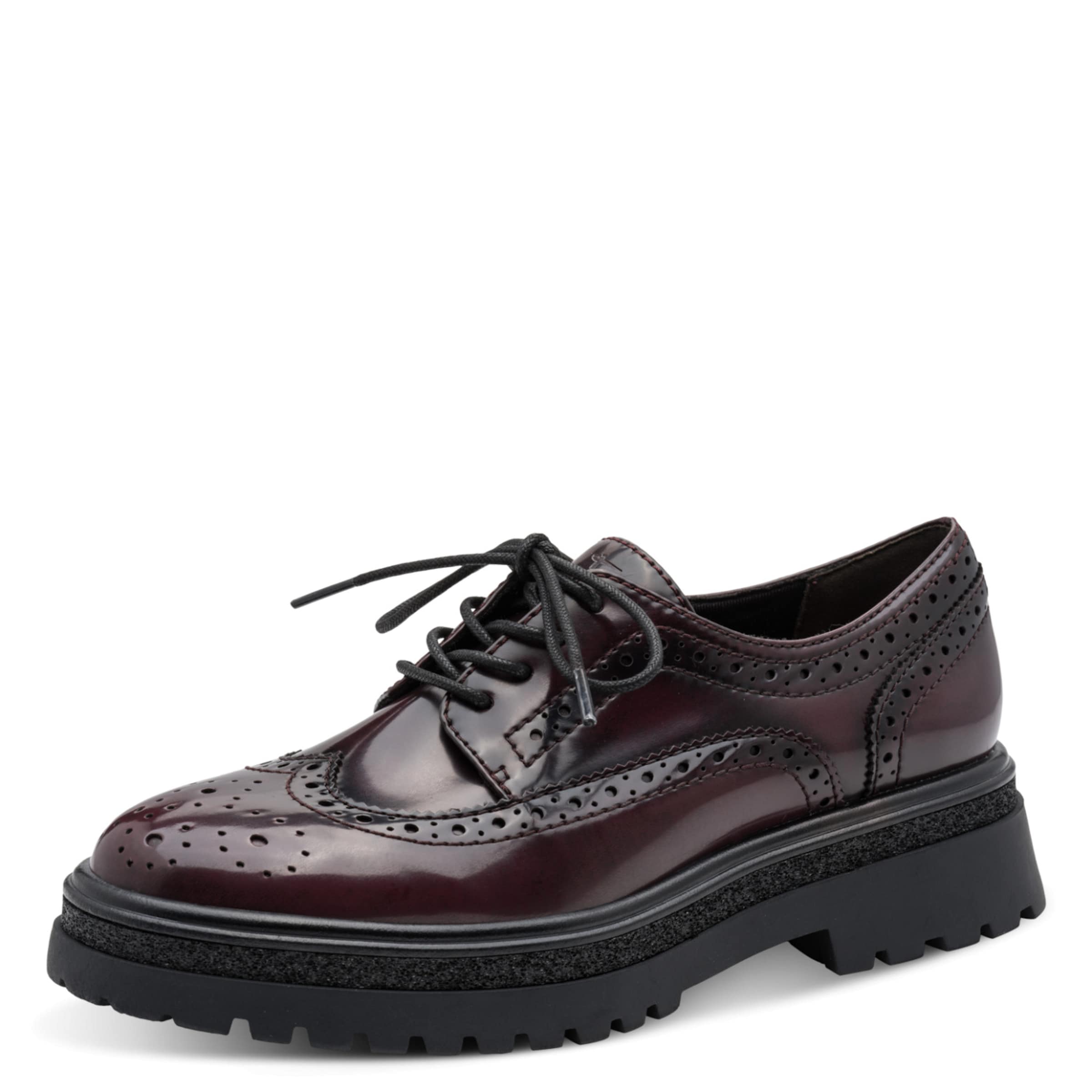 Chaussure à lacets Tamaris en rouge : devant