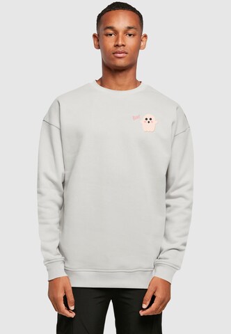 Merchcode Sweatshirt 'Halloween - Boo Ghost' in Grey: front