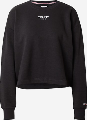 Tommy Jeans Sweatshirt in Zwart: voorkant