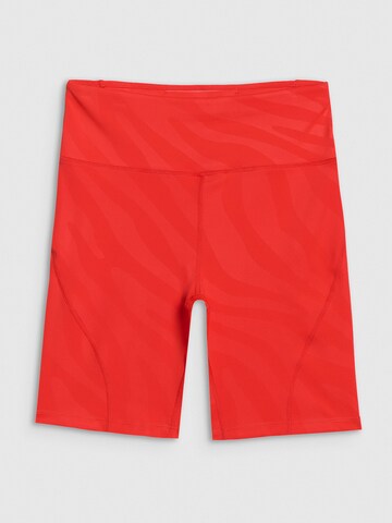 Skinny Pantaloni sportivi di 4F in rosso: frontale
