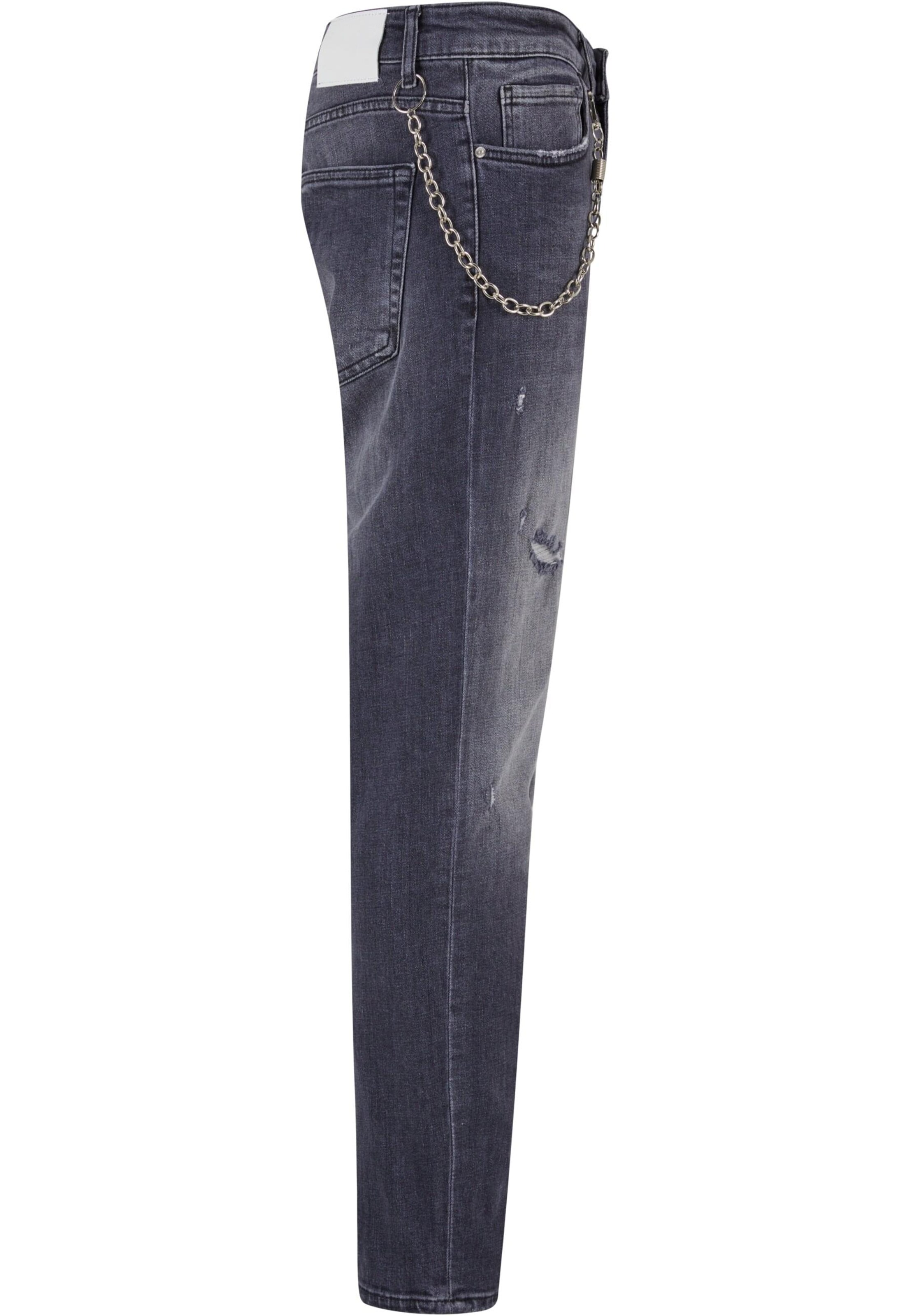 2Y Premium Tapered Jeans in Grau