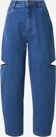 mėlyna Karo Kauer Barrel Džinsai: priekis