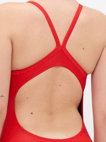 Nike Swim Korzet Športové jednodielne plavky - Červená