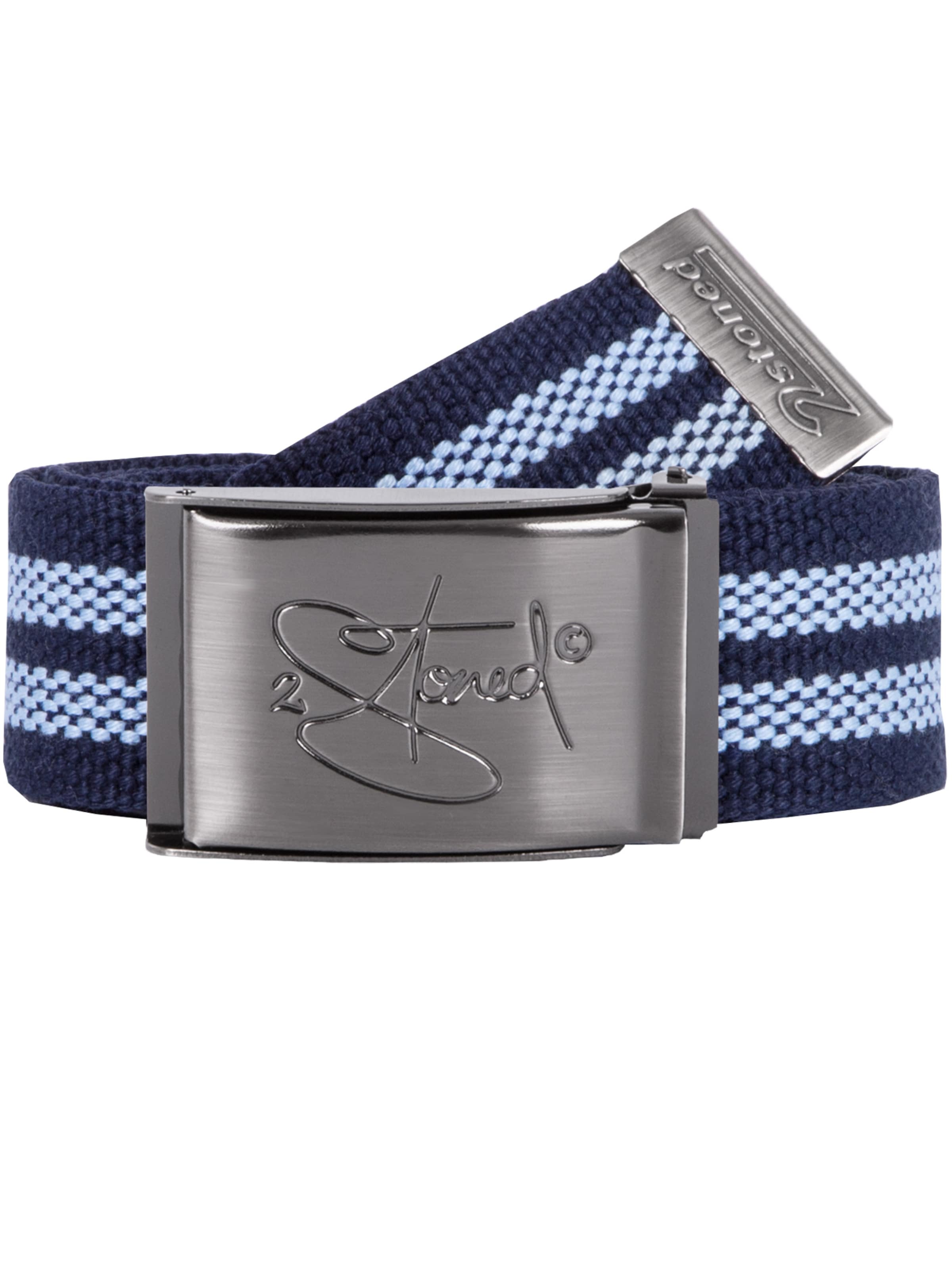 2Stoned Belt 'Classic Matt' in Blue: front