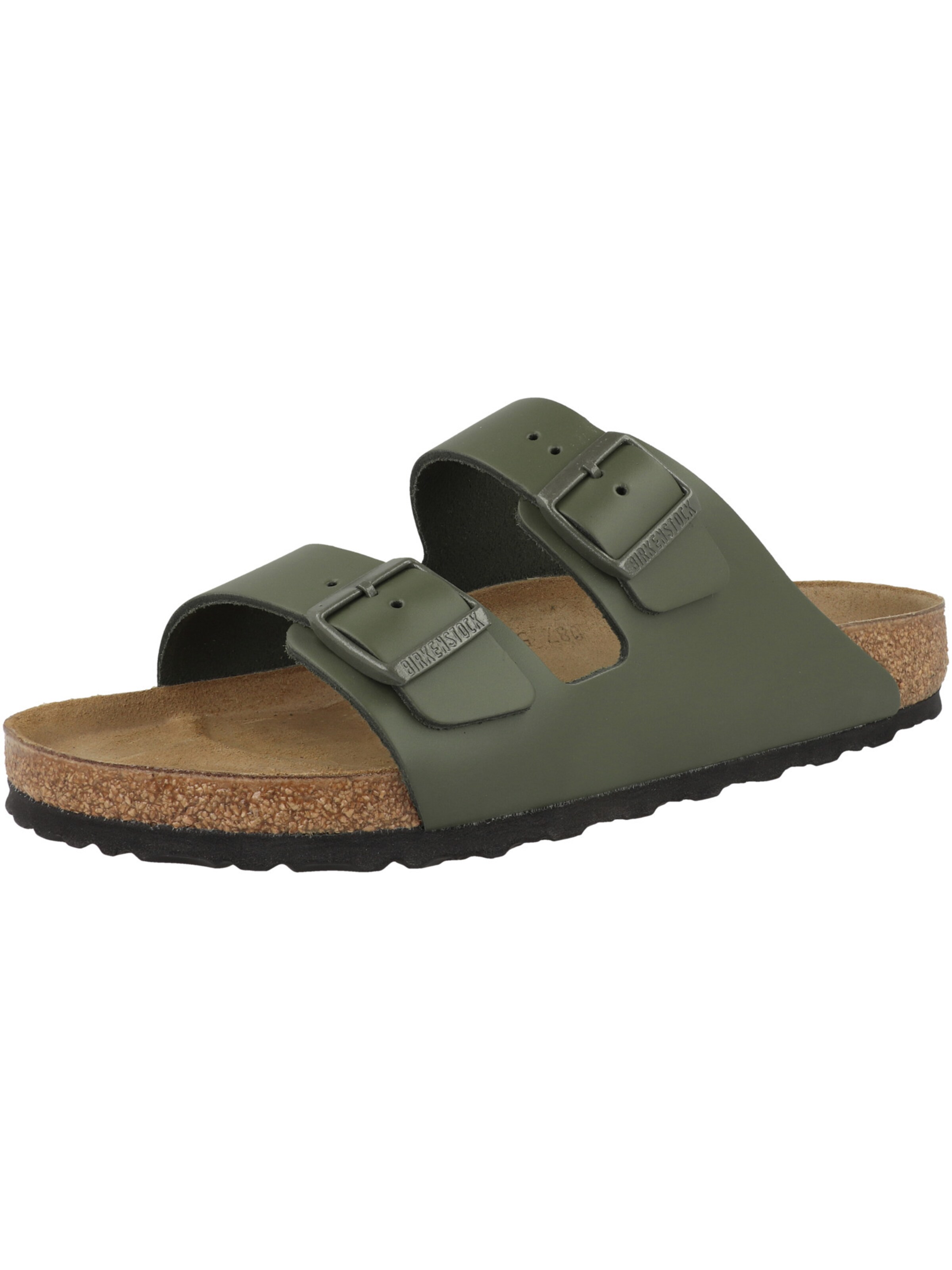 BIRKENSTOCK - Sandália ' Arizona Naturleder normal ' em verde: frente