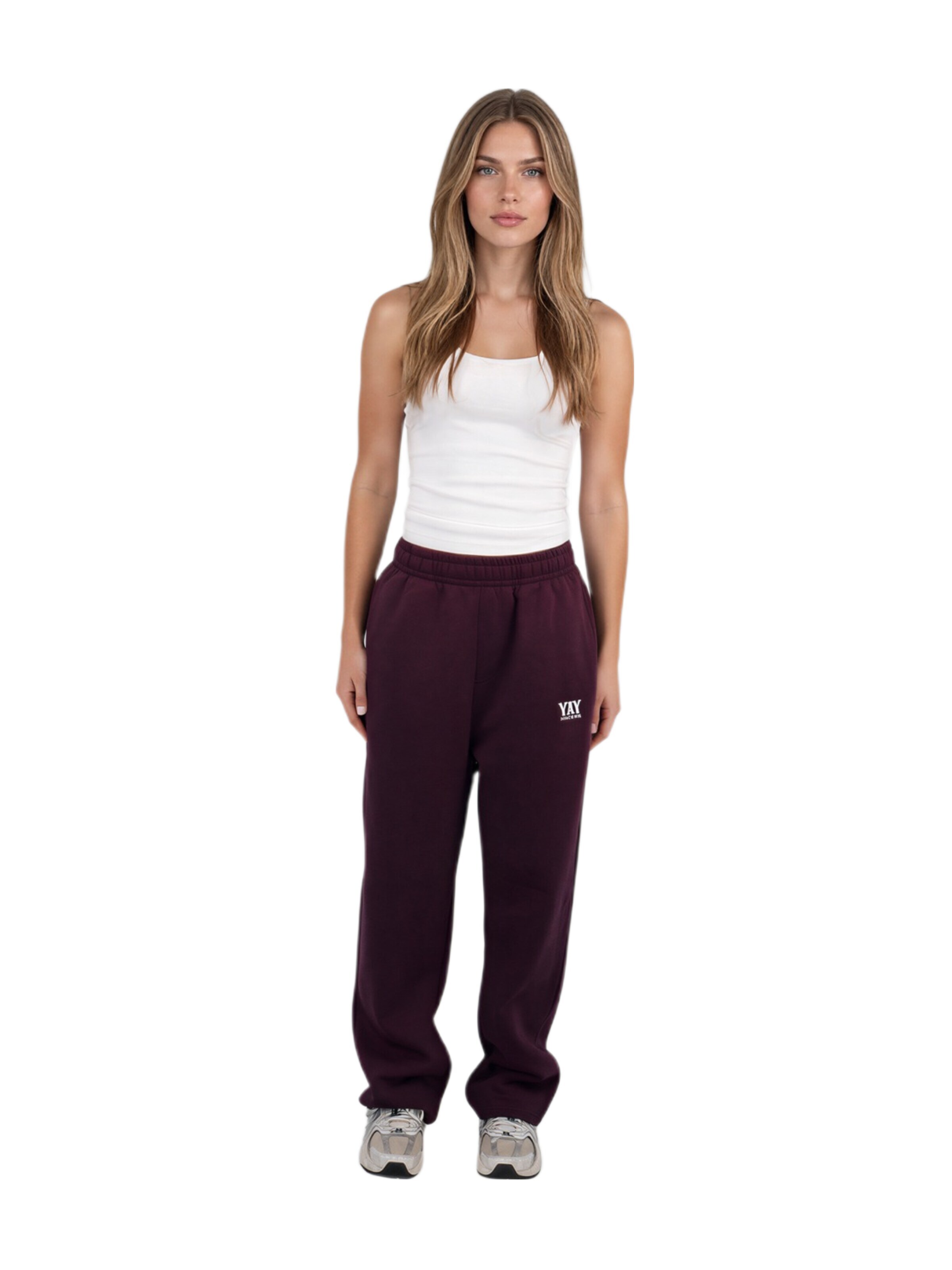 HEFTYKA Loose fit Workout Pants 'OPEN LEG JOGGER' in Purple