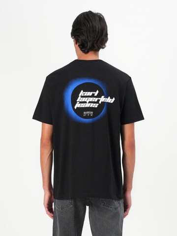 T-Shirt 'ESSENTIAL' KARL LAGERFELD JEANS en noir : devant