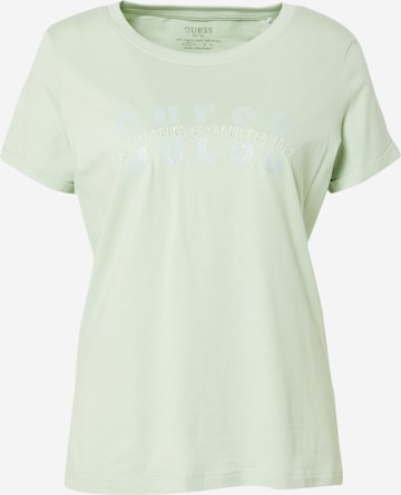 T-shirt 'AGATA' GUESS en vert : devant