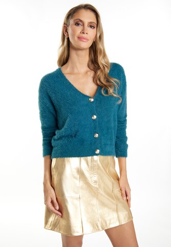 faina Knit Cardigan 'Dedica' in Blue: front