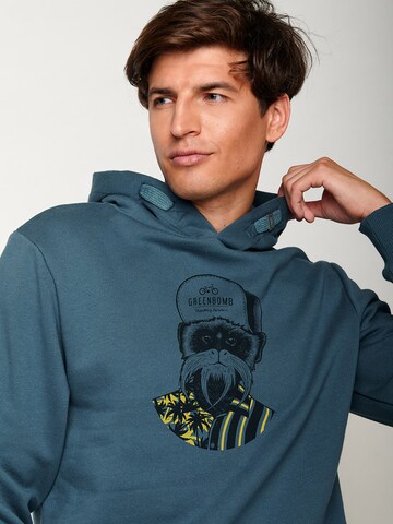 GREENBOMB Sweatshirt 'Animal Monkey' in Blau