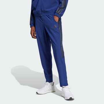 Effilé Pantalon de sport 'Tiro' ADIDAS SPORTSWEAR en bleu : devant