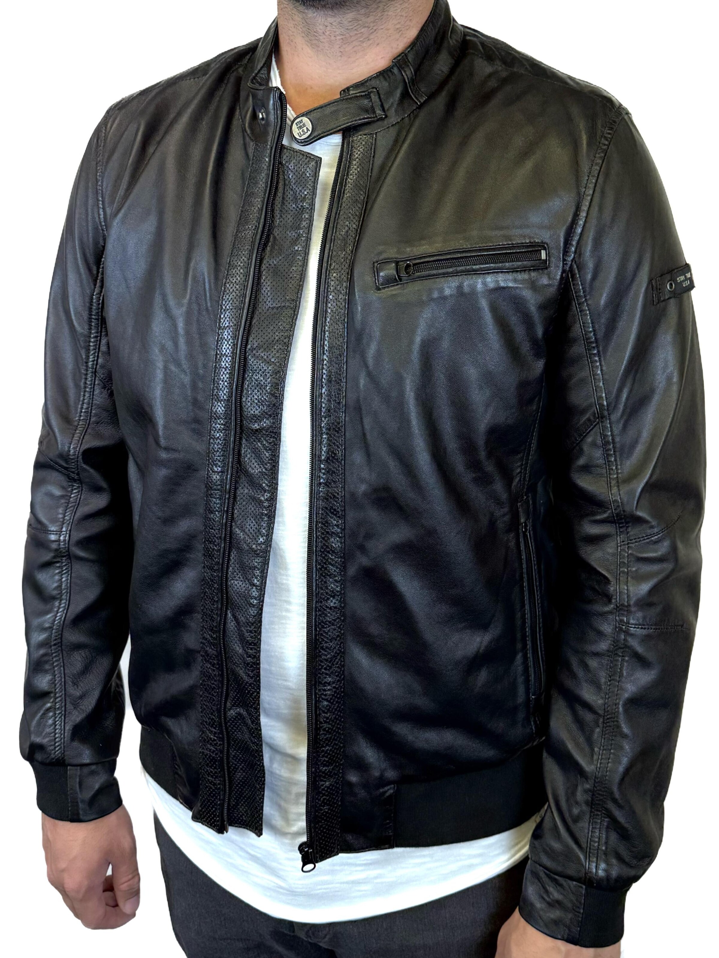 CABRINI Übergangsjacke 'Bandito'‌‌‌‌‌‌‌‌ in Schwarz: Vorderseite