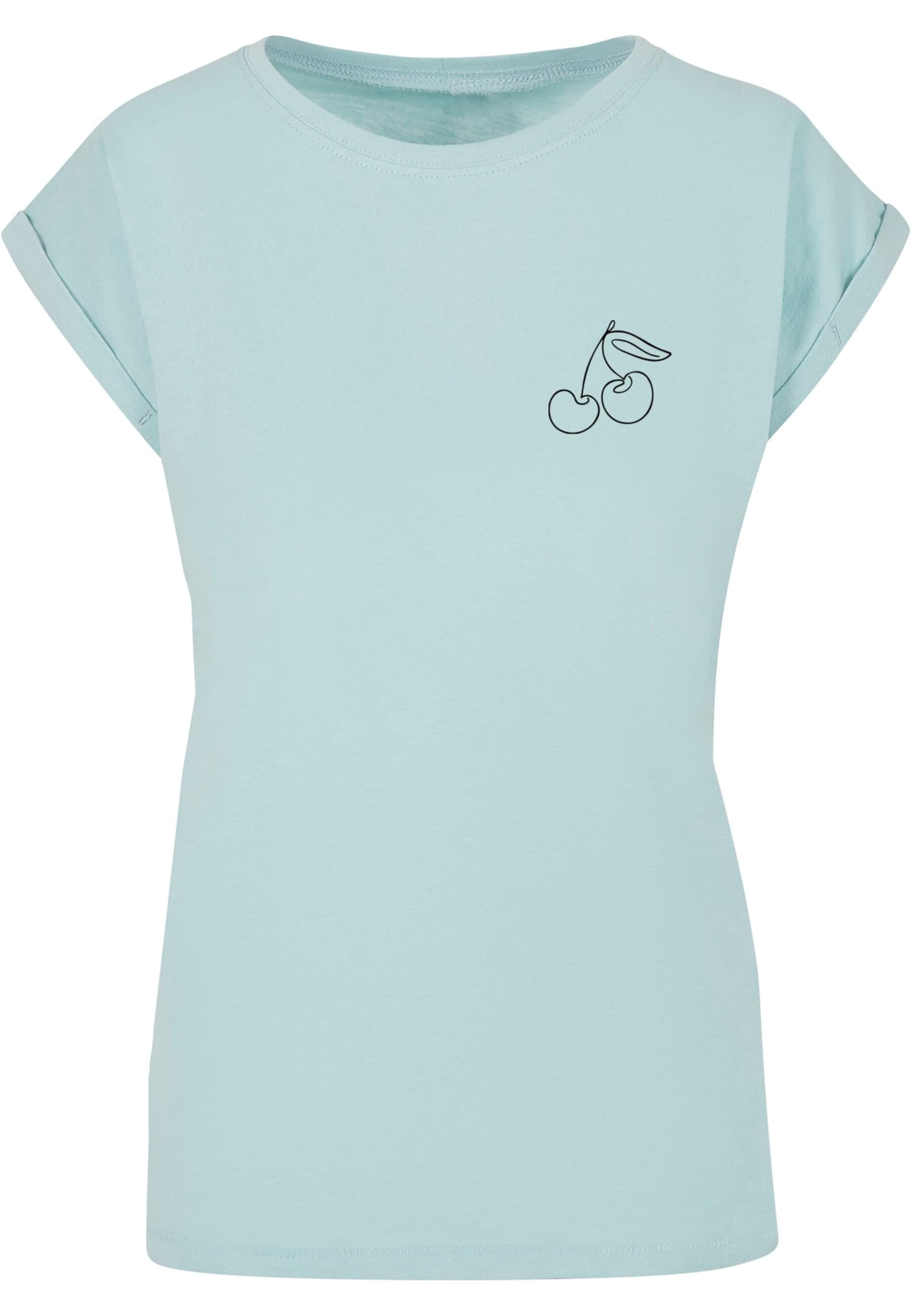 Merchcode Μπλουζάκι 'Cherry' σε μπλε: μπροστά