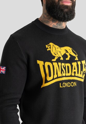 Lonsdale London Sweter 'Swanscombe' w kolorze czarny