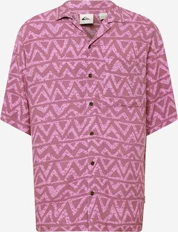 QUIKSILVER Regular fit Button Up Shirt 'BOGFOLD' in Purple: front