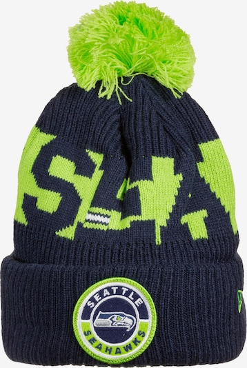 NEW ERA Mütze 'NFL Seattle Seahawks Cold Weather Sport Knit' in navy / neongrün / weiß, Produktansicht