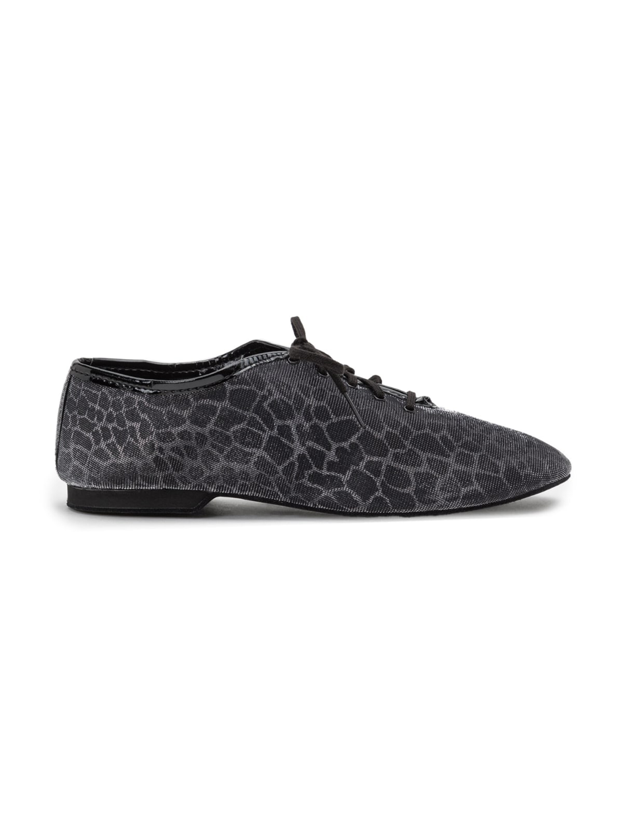 Dancing Queens Lace-Up Shoes 'Flow Tanzschuhe & Schwarz Glitter' in Silver