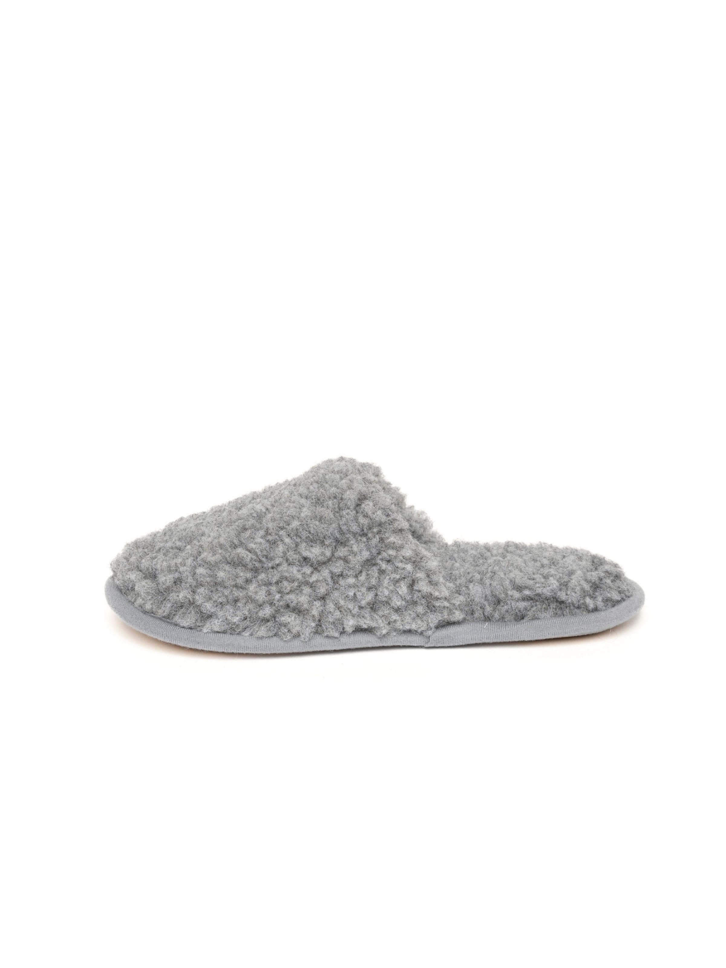 Gottstein Slippers 'Curly Wool Curly Wool' in Grey