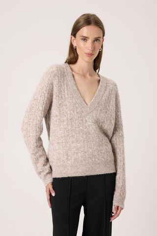 Pull-over 'SLVespera' SOAKED IN LUXURY en beige : devant