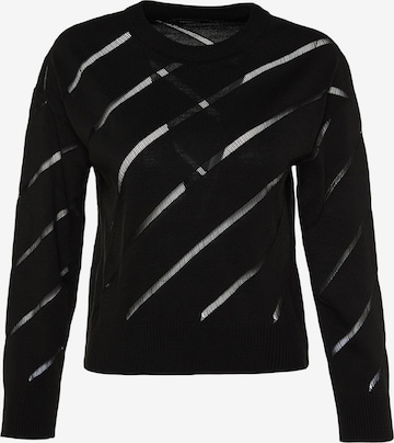 TrendyolPulover - crna boja: prednji dio