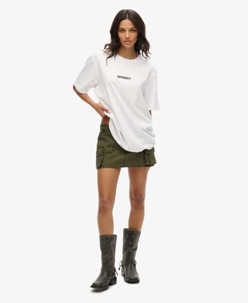 T-shirt oversize Superdry en blanc