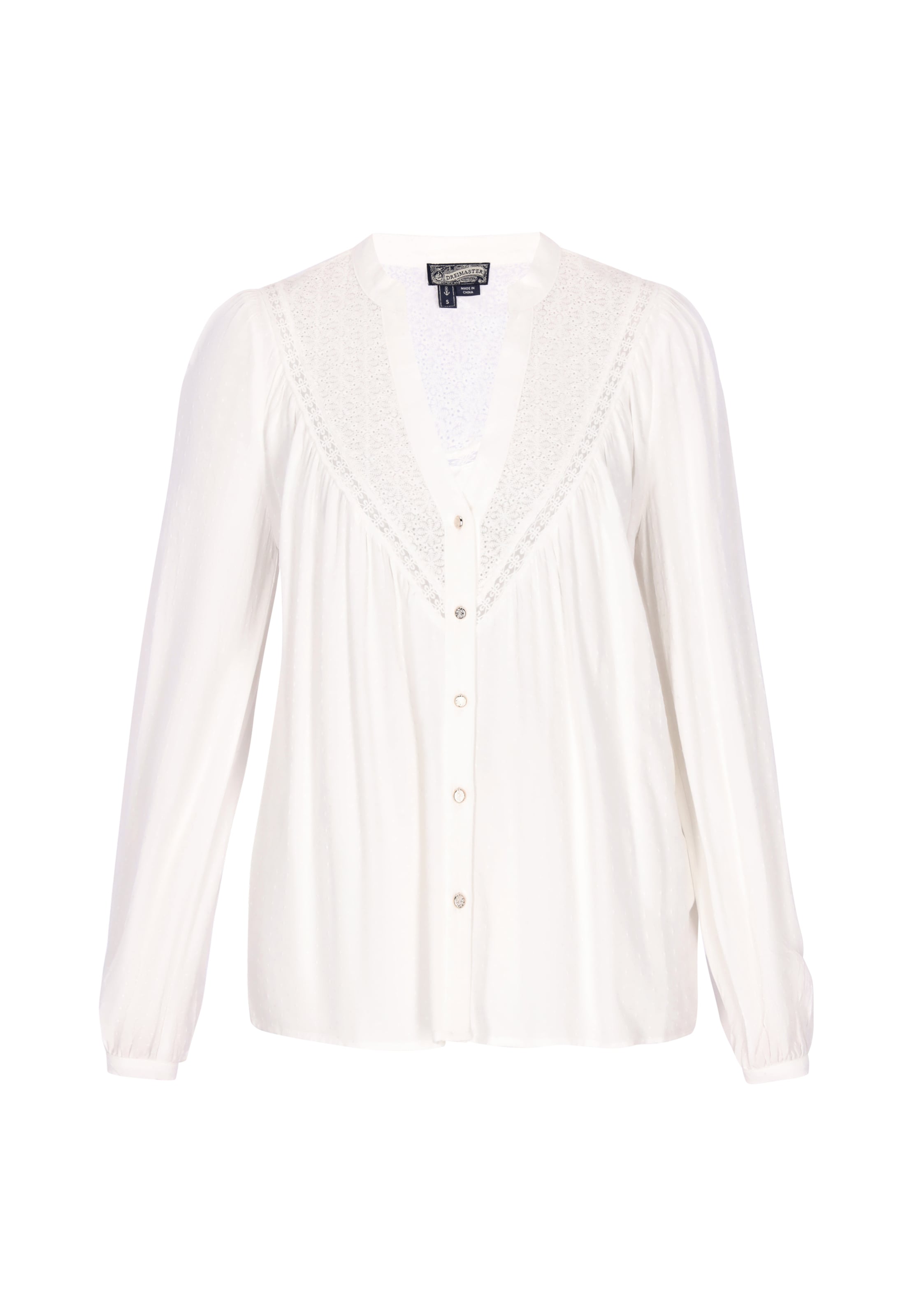 DreiMaster Vintage Blouse in White: front