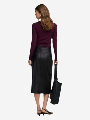 Gonna 'ONLBITTEN FAUX LEATH PENCIL SKIRT CC OTW 15373299' di ONLY in nero