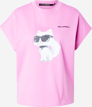 Karl Lagerfeld Shirt 'IKON AQUARELLE' in Pink: front