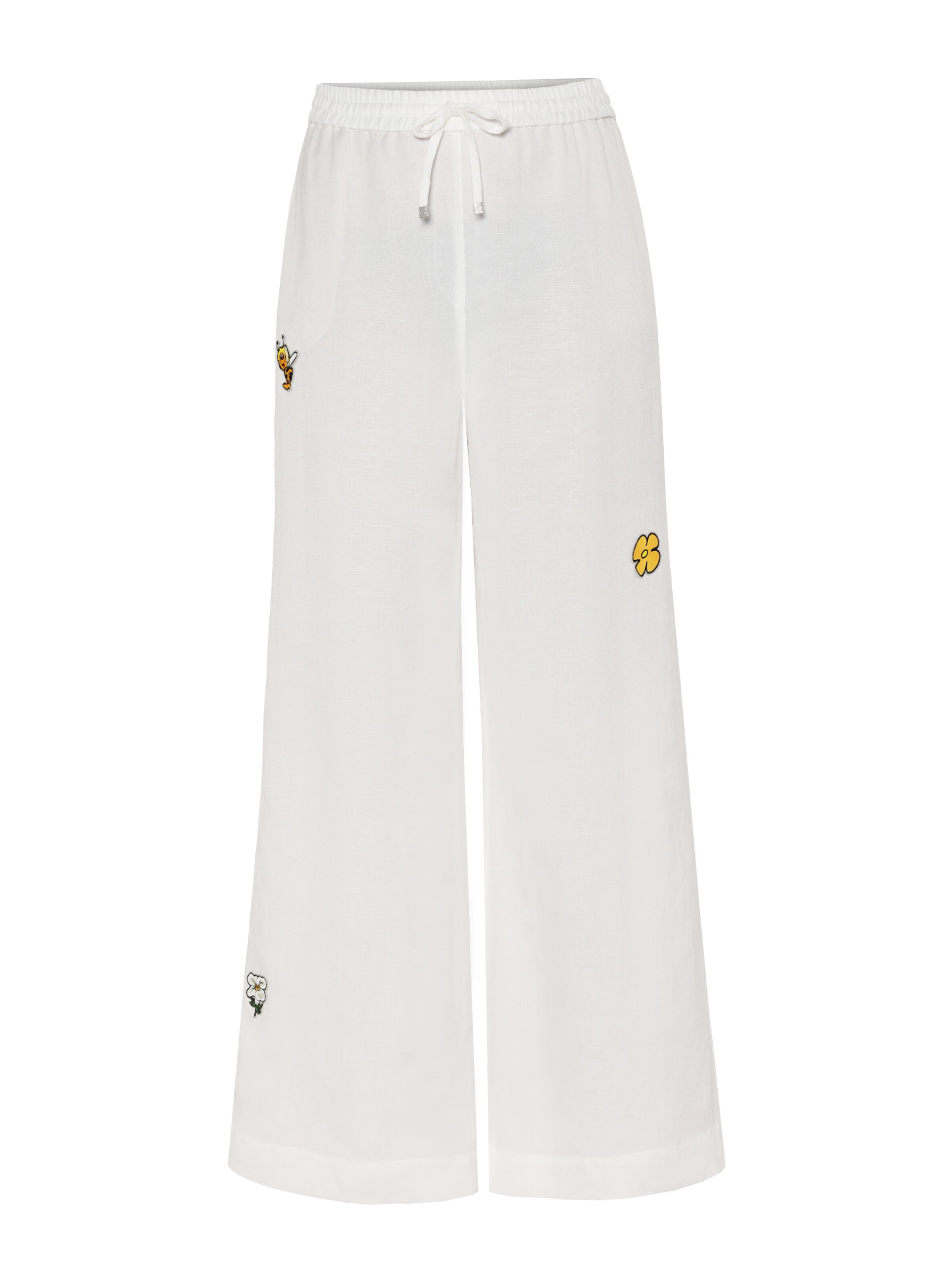 TATUUM Wide leg Παντελόνι σε λευκό: μπροστά