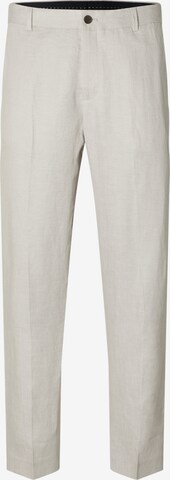 SELECTED HOMME Regular Trousers with creases 'Will' in Beige: front