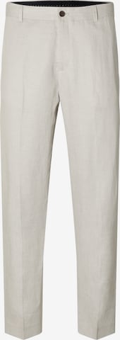 Regular Pantalon à plis 'Will' SELECTED en beige : devant
