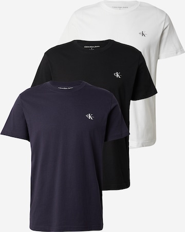 T-Shirt Calvin Klein Jeans en bleu : devant