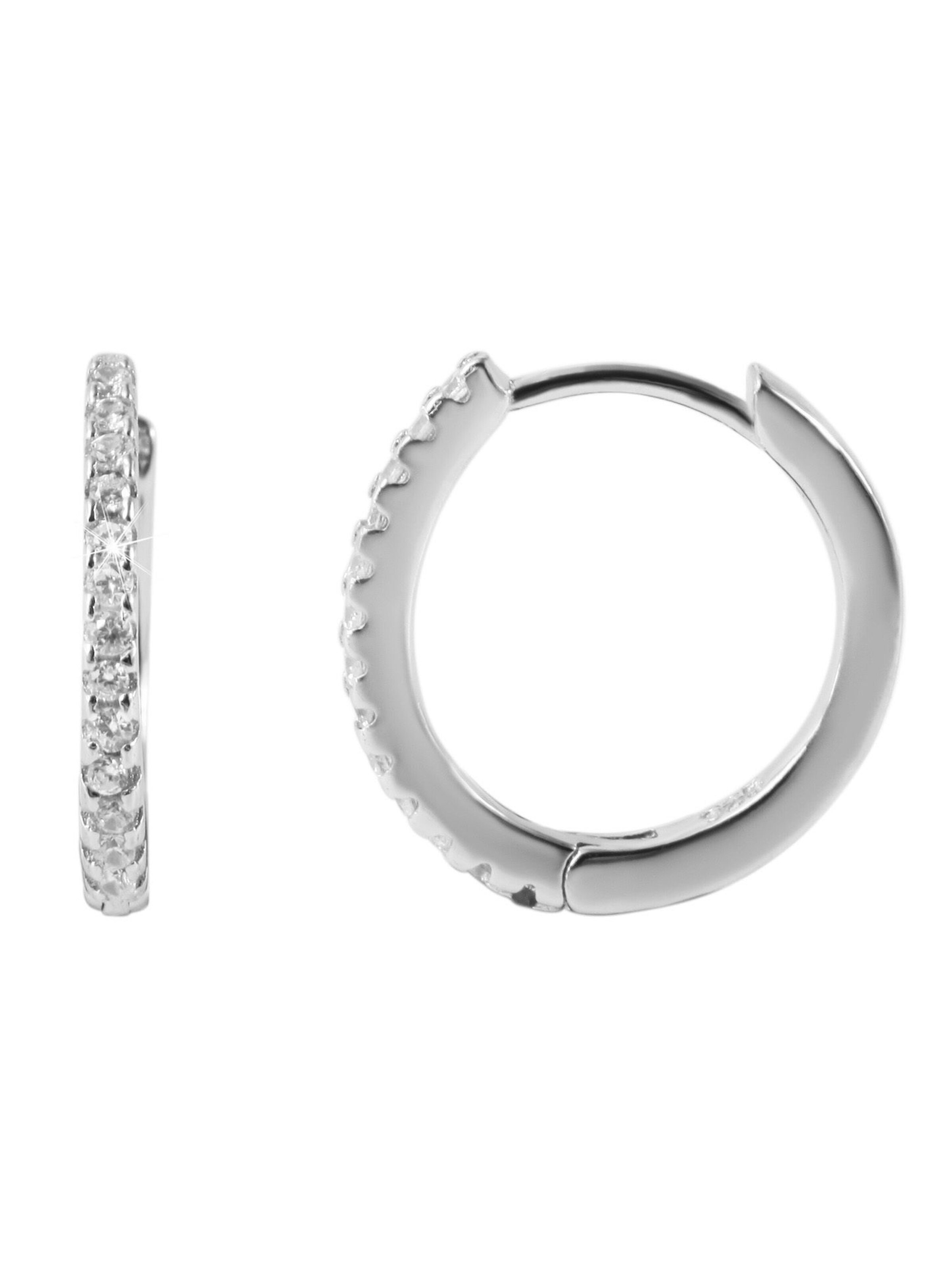 Akzent Earrings '"Finja" aus 925 Sterlingsilber, rhodiniert, langlebig' in Silver: front