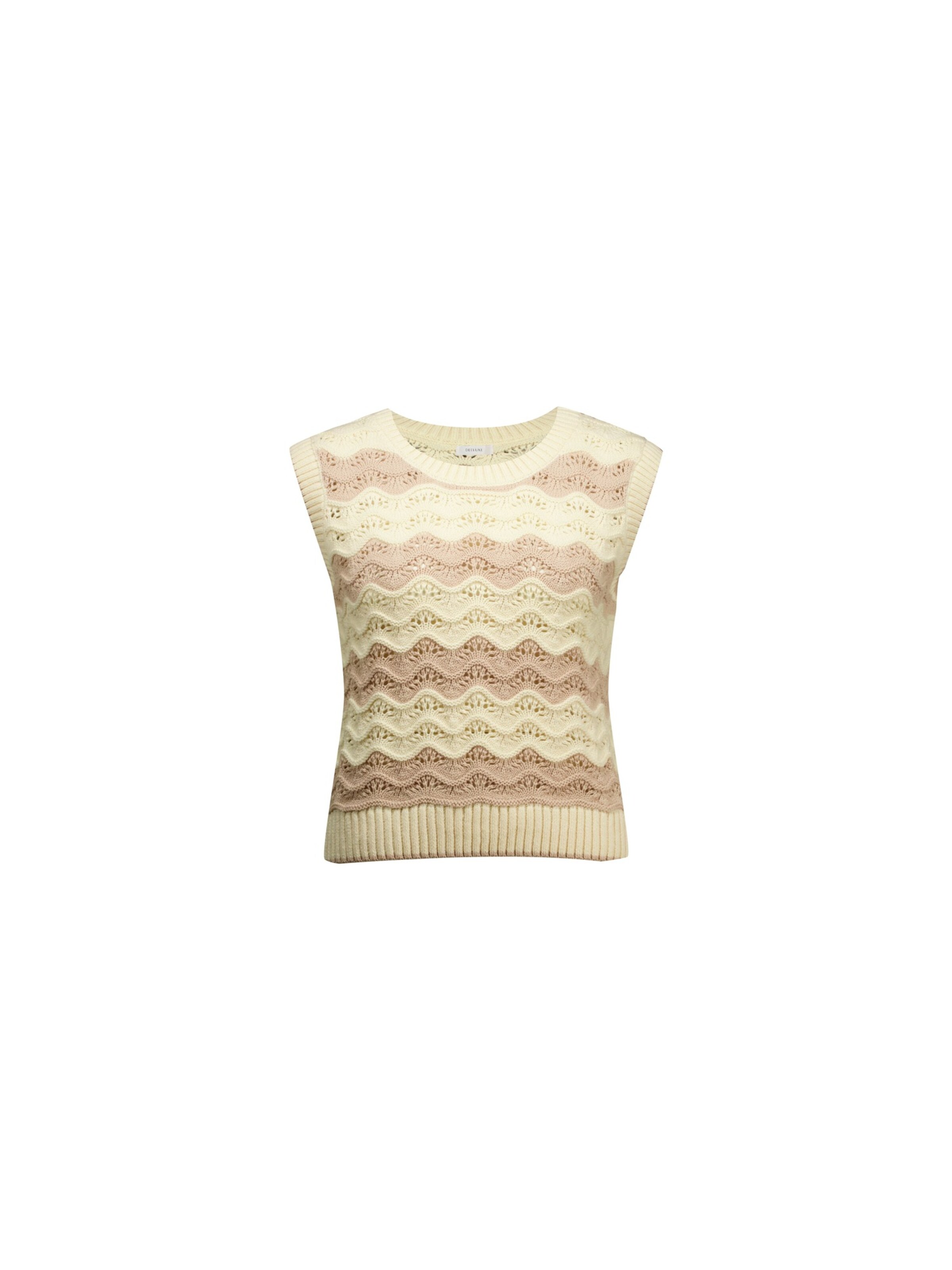 Deeluxe Stricktop 'Barrya' in Beige: Vorderseite