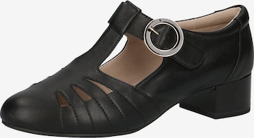 CAPRICE Classic Flats in Black: front