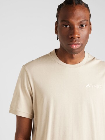 ADIDAS TERREX Performance shirt 'Xploric' in Beige