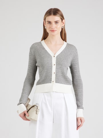 SOAKED IN LUXURY Knit cardigan 'Sanja' in Grey: front