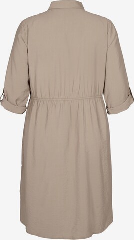 Zizzi Shirt Dress 'Claru' in Brown