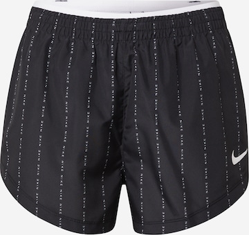 NIKE Regular Sports trousers in Black: front