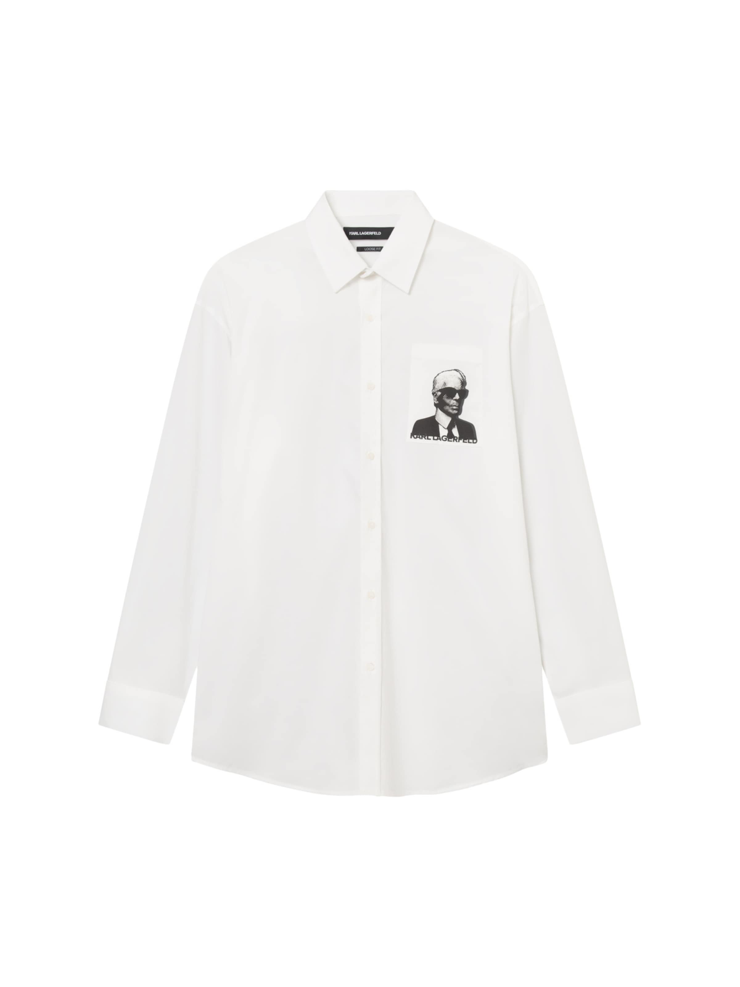 Karl Lagerfeld Comfort fit Overhemd ' 605924 ' in Wit: voorkant