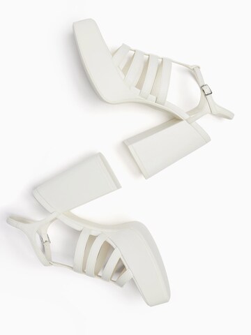 Bershka Strap Sandals in White