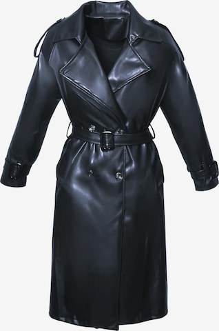 Manteau mi-saison Be Noble en noir : devant