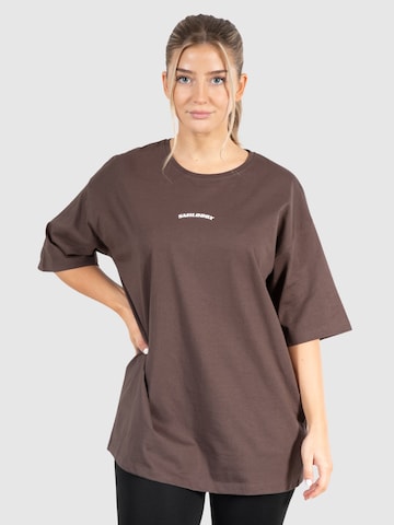 T-shirt oversize 'Benetta' Smilodox en marron : devant
