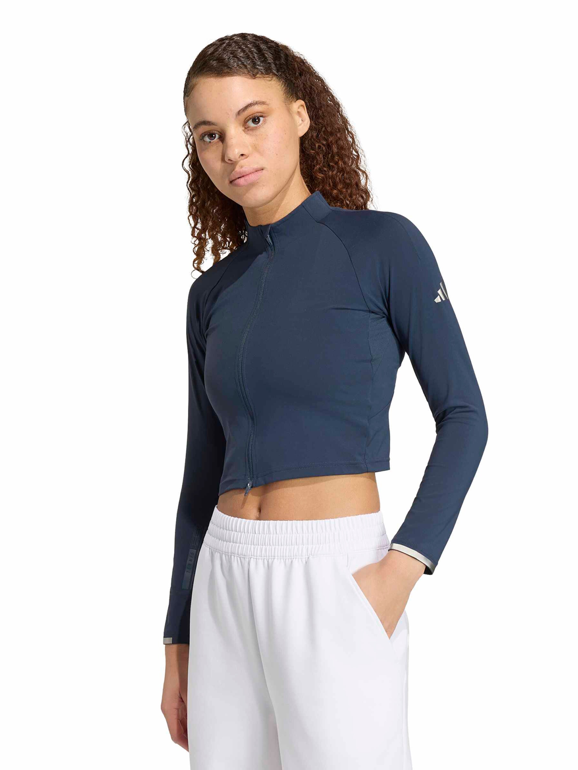 ADIDAS PERFORMANCE Sportief sweatvest 'PRO' in Blauw: voorkant