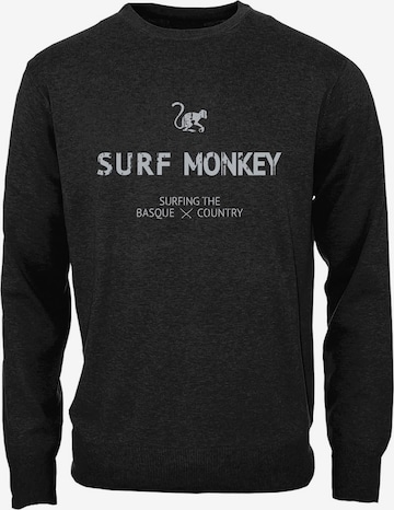 Surf Monkey Sweatshirt in Black: front