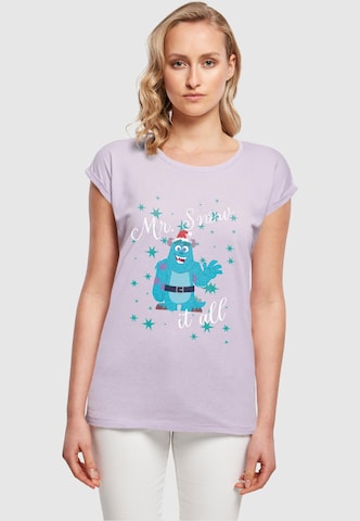 ABSOLUTE CULT Shirt 'Disney 100 - Sully Mr Snow It All' in Purple: front