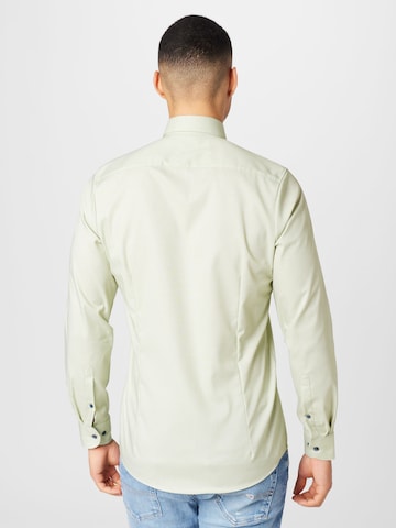 OLYMP Slim fit Button Up Shirt 'New York' in Green