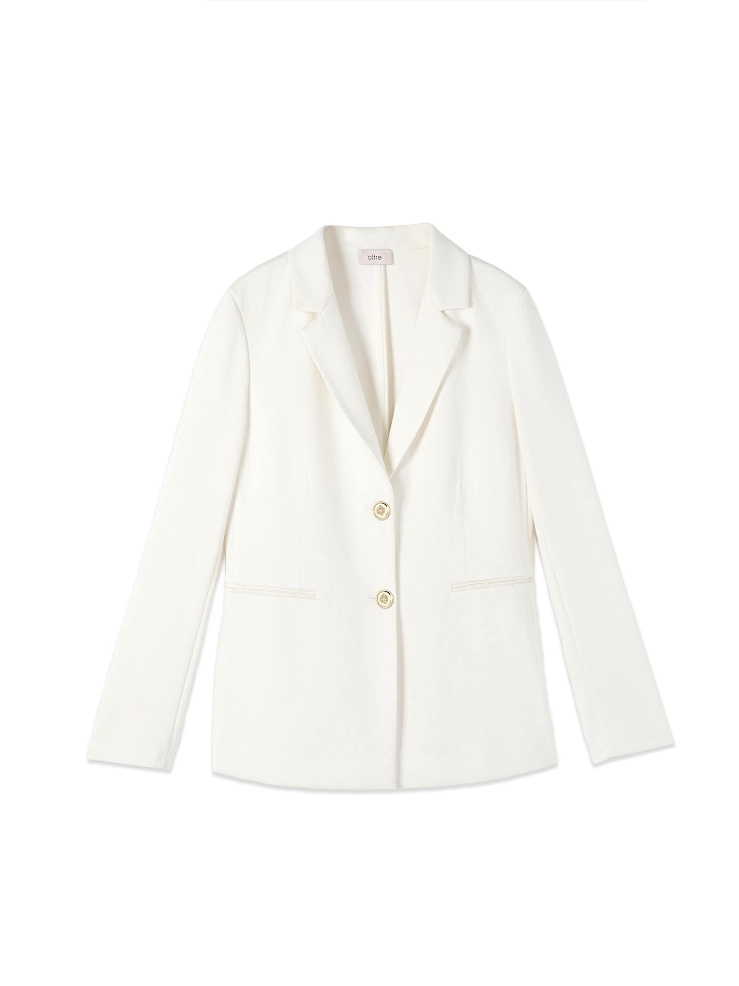 Blazer di oltre in bianco: frontale